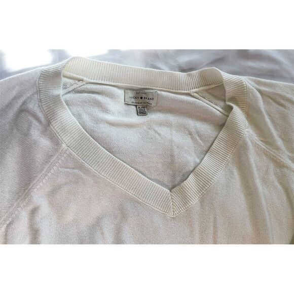 Lucky Brand V-Neck Sweater | Cream - Picture 6 of 13
